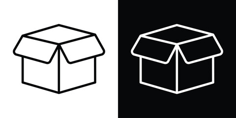Open box icon Graphic vector set for ui design