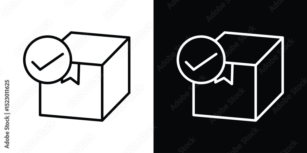 Poster order receive icon graphic vector set for ui design