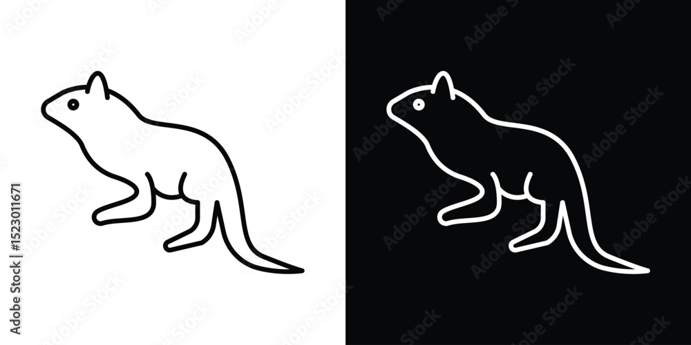 Poster otter icon graphic vector set for ui design