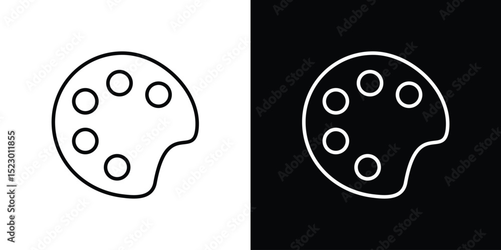 Poster palette icon graphic vector set for ui design