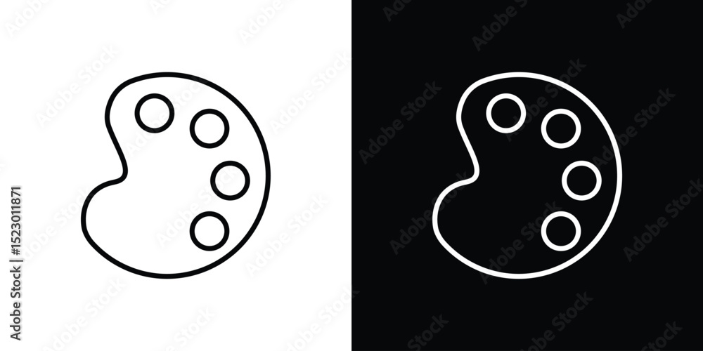 Poster palette icon graphic vector set for ui design