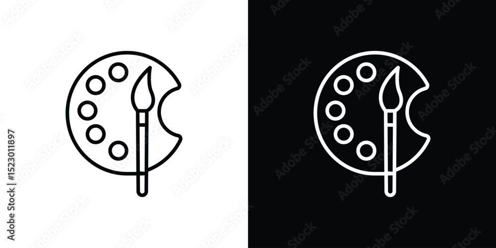 Poster palette icon graphic vector set for ui design