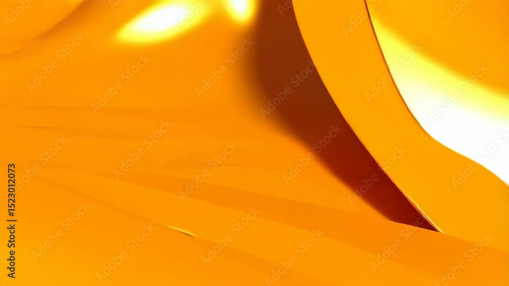 Poster abstract flowing orange fabric backdrop with soft highlights and shadows for artistic presentations 