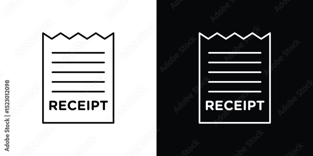 Poster paper receipt icon graphic vector set for ui design