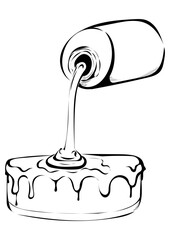 Kuchen mit Glasur begießen 