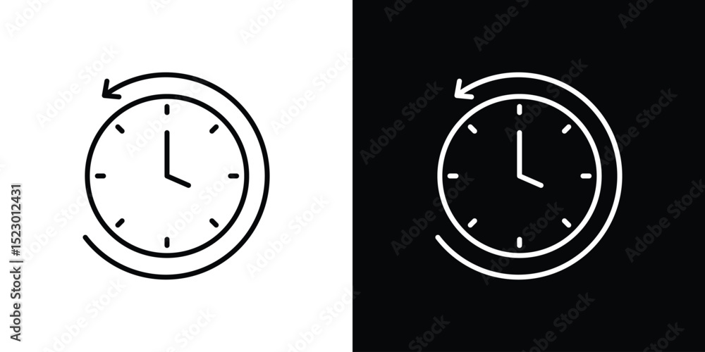Poster past time icon graphic vector set for ui design