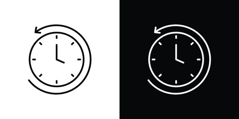 Past time icon Graphic vector set for ui design