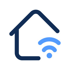 smart home outline color icon