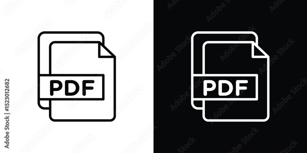 Poster pdf file icon graphic vector set for ui design