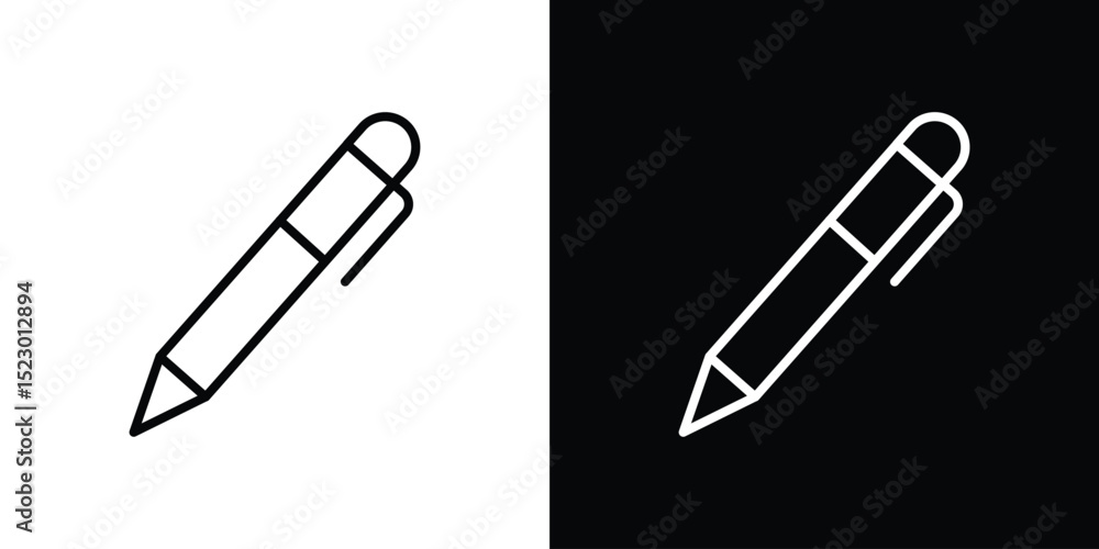Poster pen icon graphic vector set for ui design