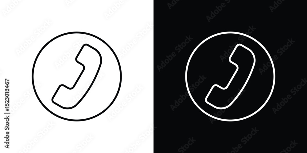 Aufkleber phone call icon graphic vector set for ui design