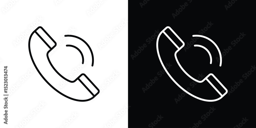 Poster phone call icon graphic vector set for ui design