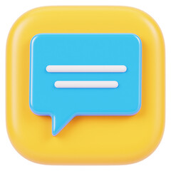 chat bubble icon Icon Set for UI, App, or Interface isolated on transparent white background, clipping path