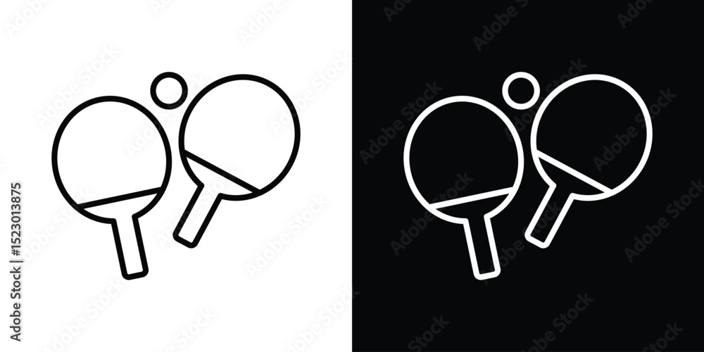 Poster ping pong icon graphic vector set for ui design