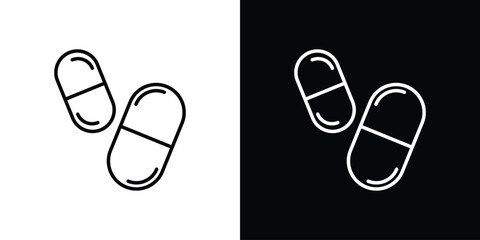 Pill icon Graphic vector set for ui design