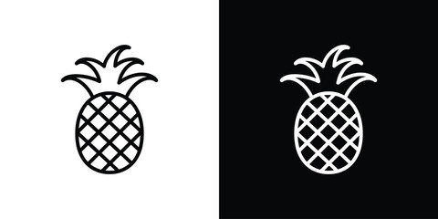 Pineapple icon Graphic vector set for ui design
