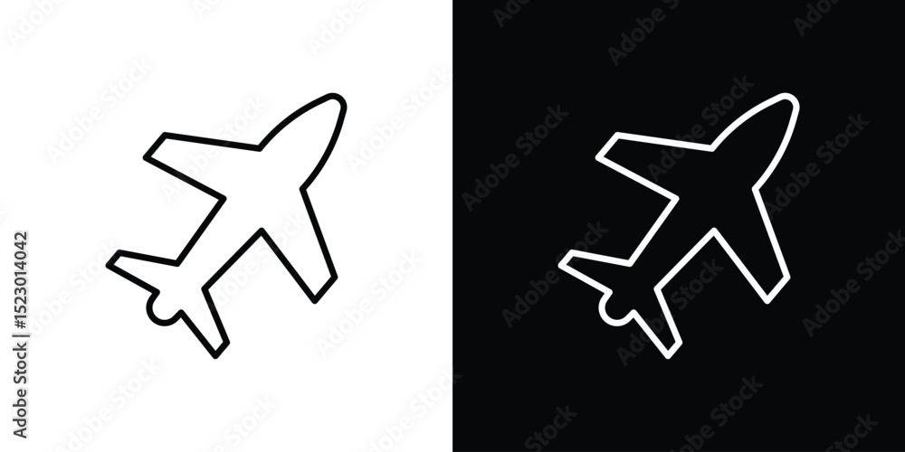 Poster plane icon graphic vector set for ui design