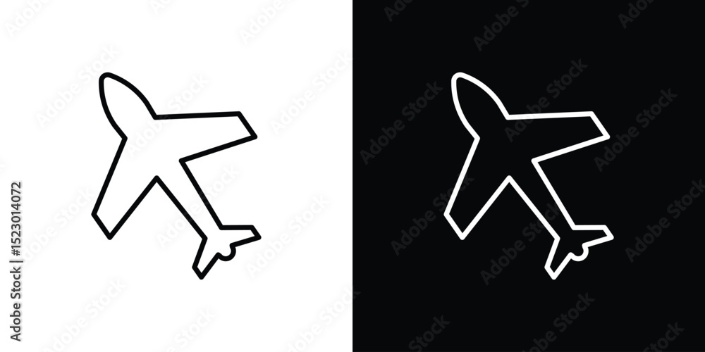 Poster plane icon graphic vector set for ui design