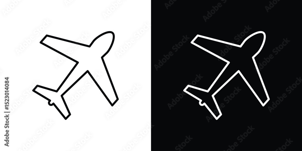 Poster plane icon graphic vector set for ui design