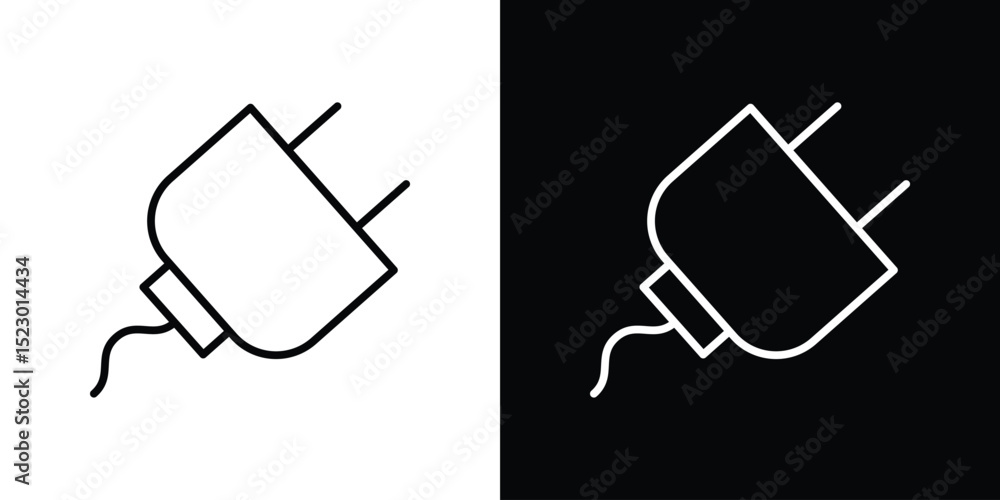 Poster plug icon graphic vector set for ui design