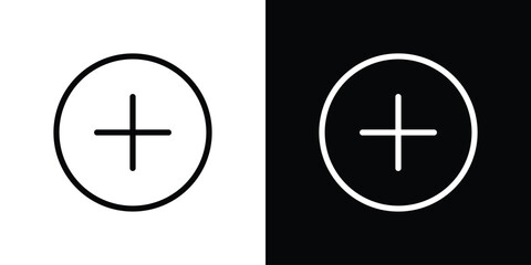 Plus icon Graphic vector set for ui design