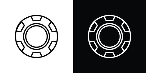 Poker chip icon Graphic vector set for ui design
