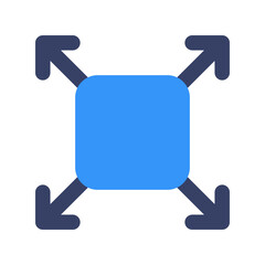 extend image ai flat icon