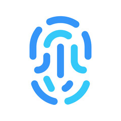 fingerprint flat icon