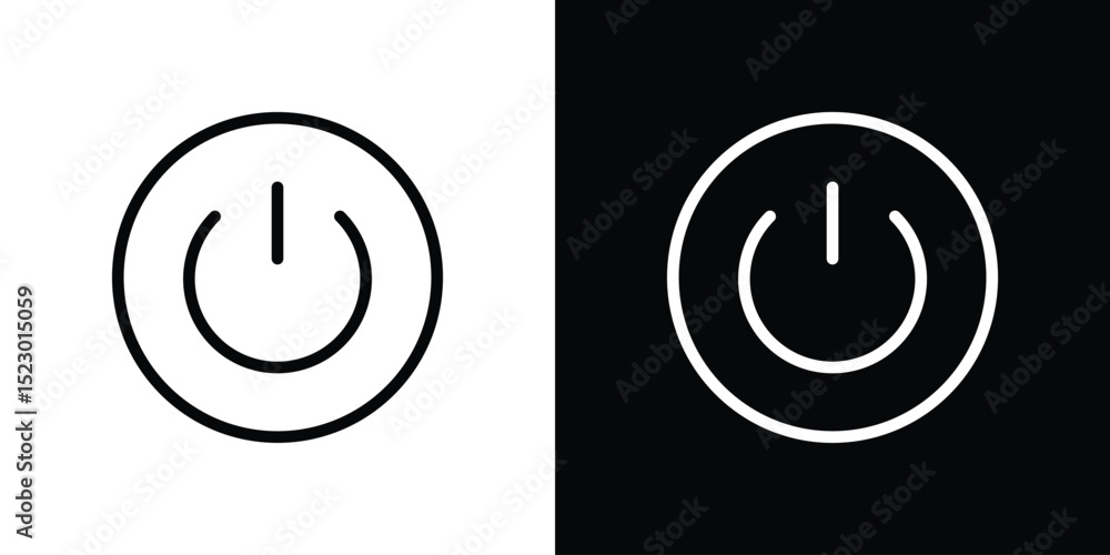 Aufkleber power icon graphic vector set for ui design