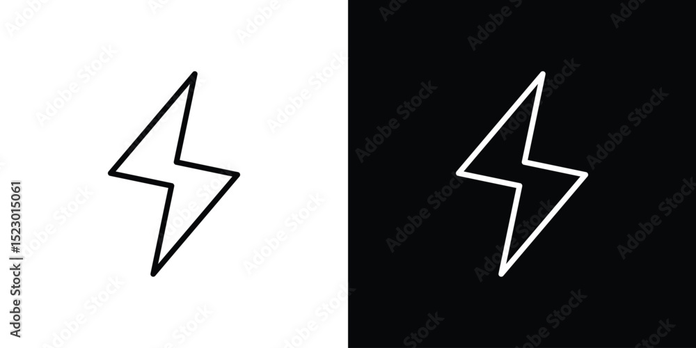 Poster power icon graphic vector set for ui design