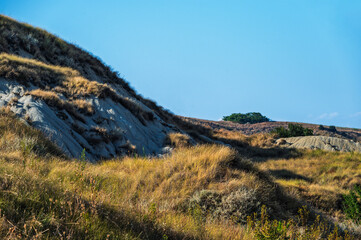 summer countryside landscape inside Val d'Agri, Basilicata, Italy