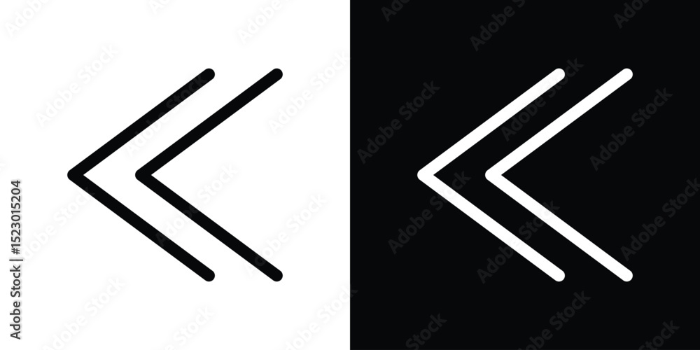 Poster previous arrow icon graphic vector set for ui design
