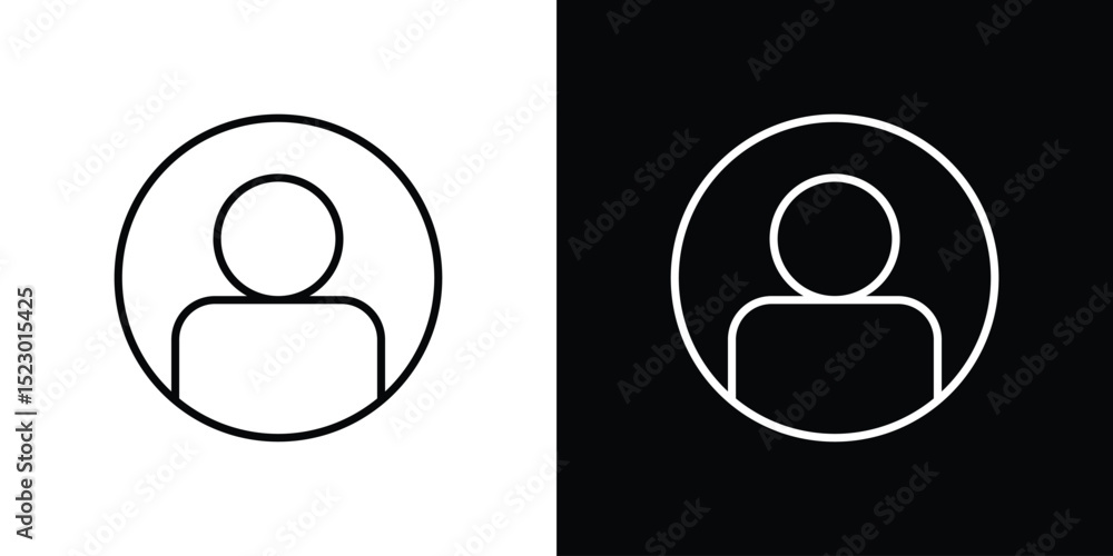 Poster profile icon graphic vector set for ui design