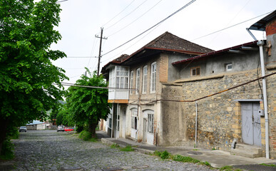 A view from the streets of Sheki, the historical city of Azerbaijan
