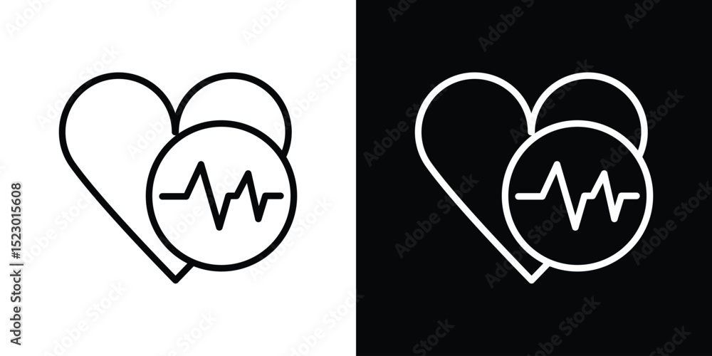 Aufkleber pulse icon graphic vector set for ui design