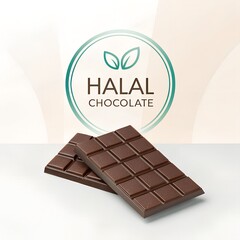 halal chocolate packet logo design