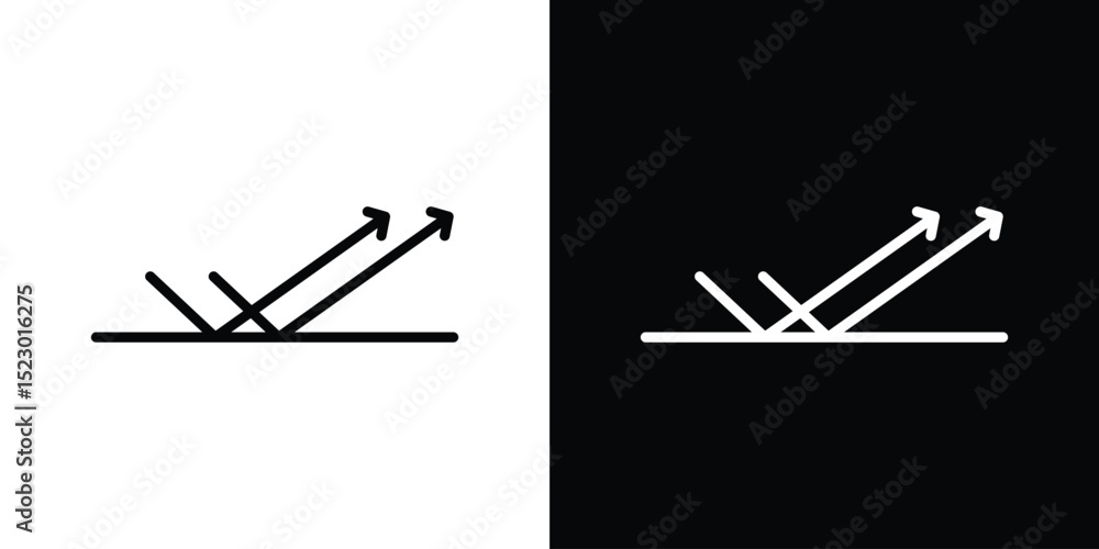 Poster reflect icon graphic vector set for ui design
