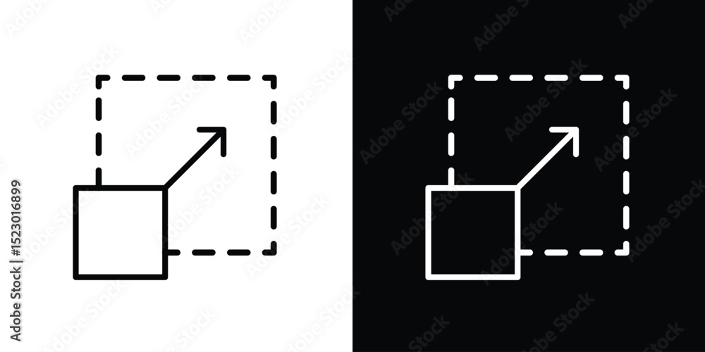 Aufkleber resize icon graphic vector set for ui design