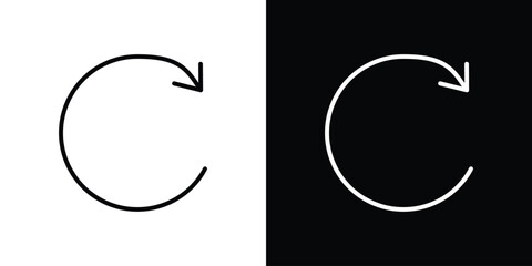 Reset icon Graphic vector set for ui design