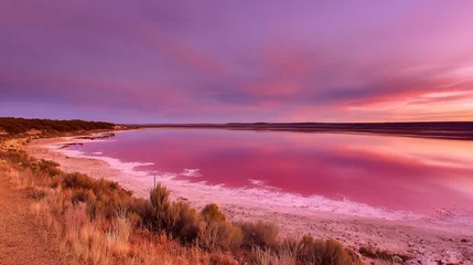  Red Salt Lake: A Crimson expanse of Natural Beauty © kaiyuan