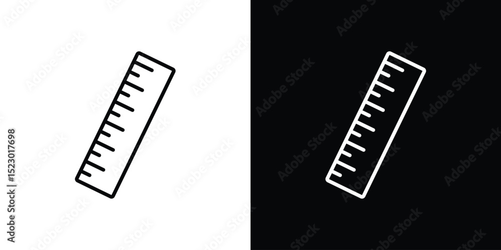 Poster ruler icon graphic vector set for ui design