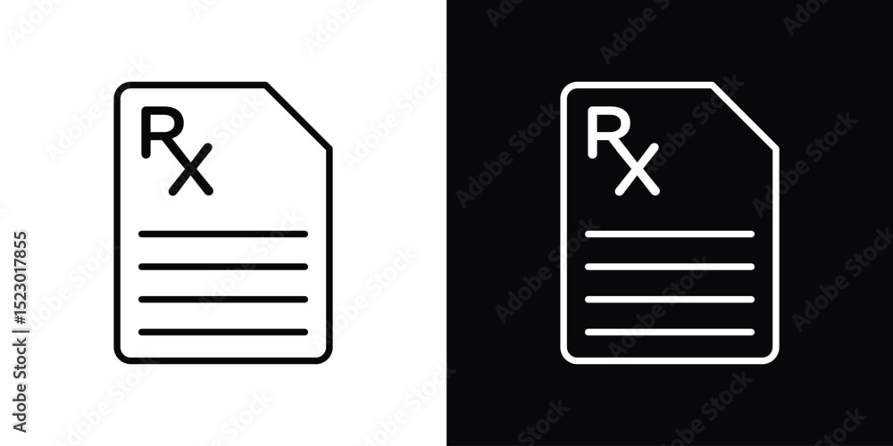 Poster rx icon graphic vector set for ui design
