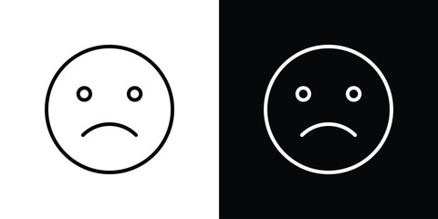 Sad icon Graphic vector set for ui design
