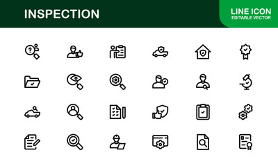 Inspection Icons Premium Pack &ndash; High-Quality Vector Symbols for Quality Control, Safety, and Audit Visuals