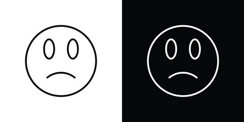 Fototapeta premium Sad icon Graphic vector set for ui design