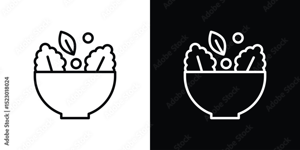 Poster salad icon graphic vector set for ui design