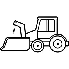 Naklejka premium bulldozer excavator isolated on white