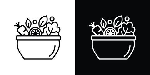 Salad icon Graphic vector set for ui design
