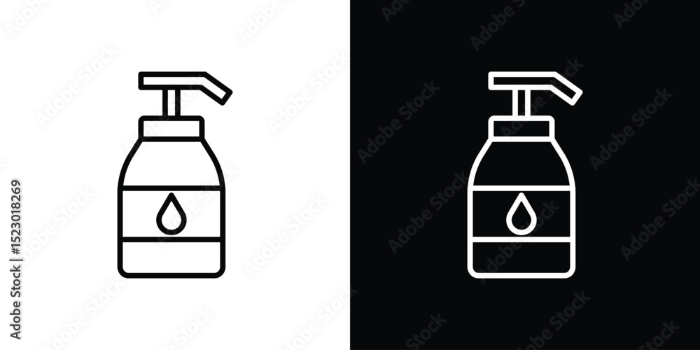 Poster sanitizer icon graphic vector set for ui design
