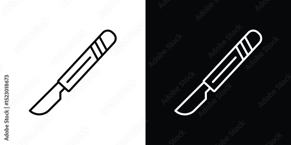 Poster scalpel icon graphic vector set for ui design